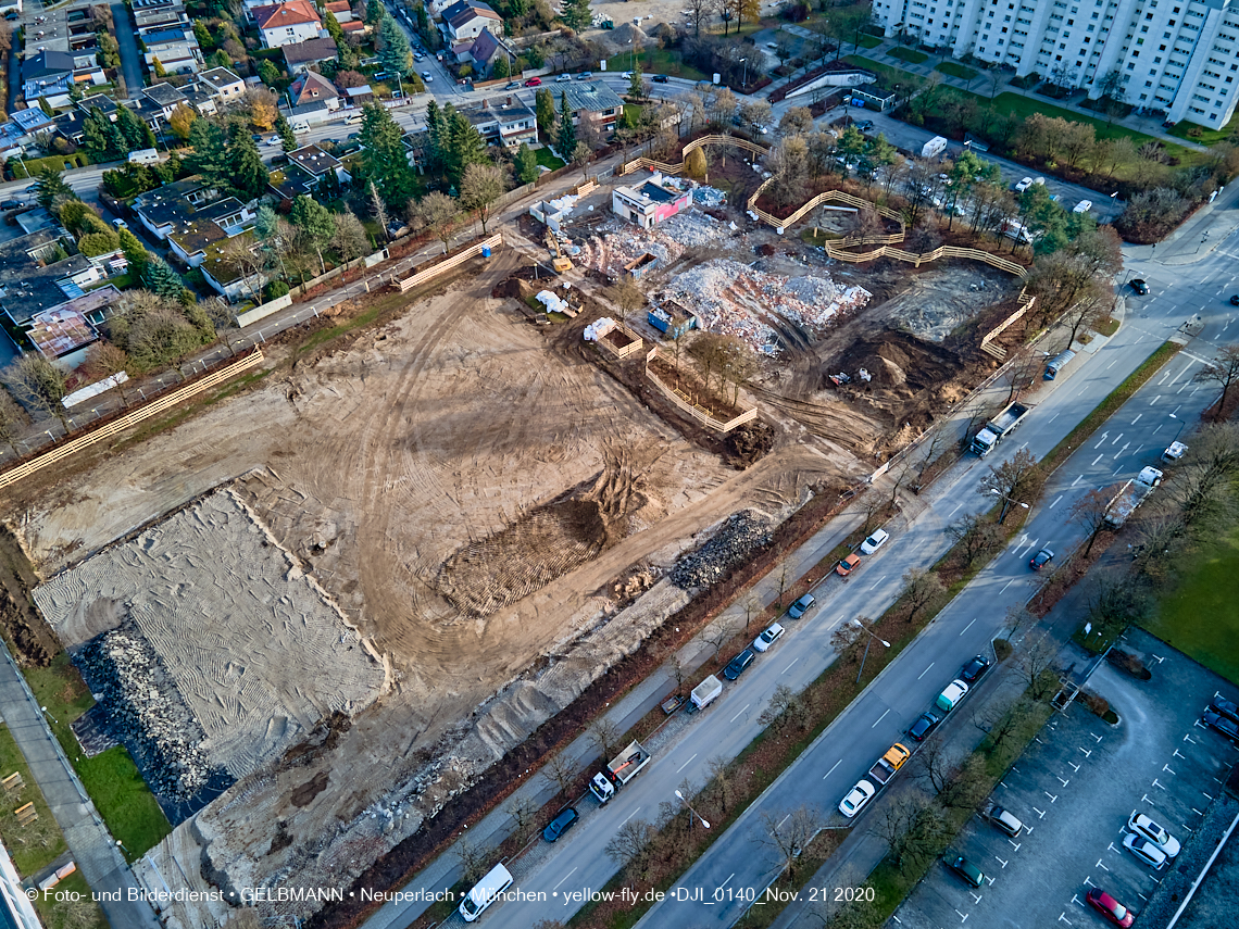 21.11.2020 - Bauplatz der Grundschule in Neuperlach in München